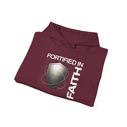 "Fortified In Faith " Unisex Heavy Blend™ Hoodies - The Shield of Light