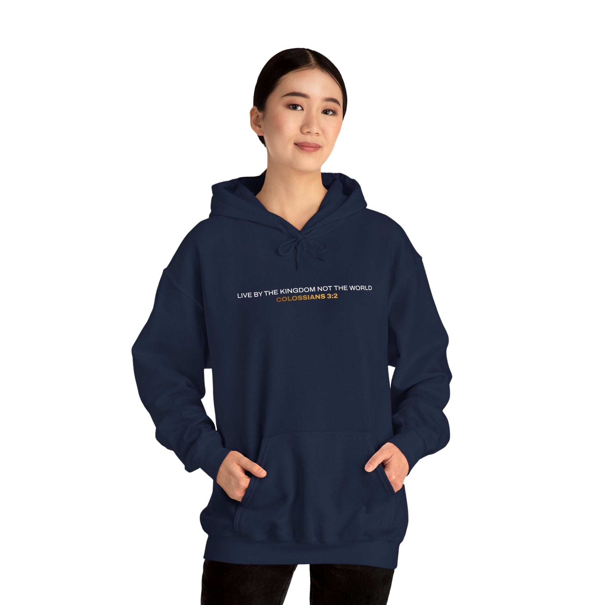 "Live By the Kingdom Not the World Colossians 3:2" Unisex Heavy Blend™ Hoodies - The Shield of Light