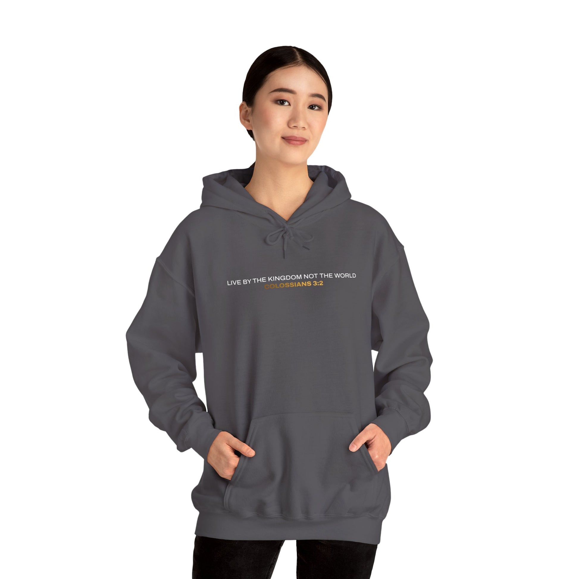 "Live By the Kingdom Not the World Colossians 3:2" Unisex Heavy Blend™ Hoodies - The Shield of Light