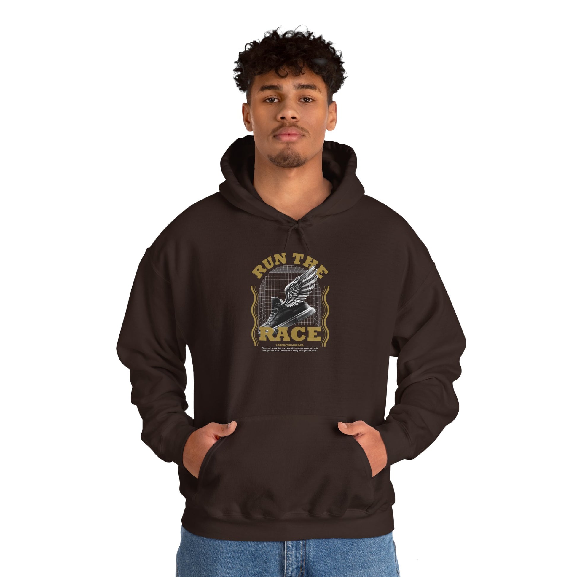 "Run The Race" Unisex Heavy Blend™ Hoodies - The Shield of Light