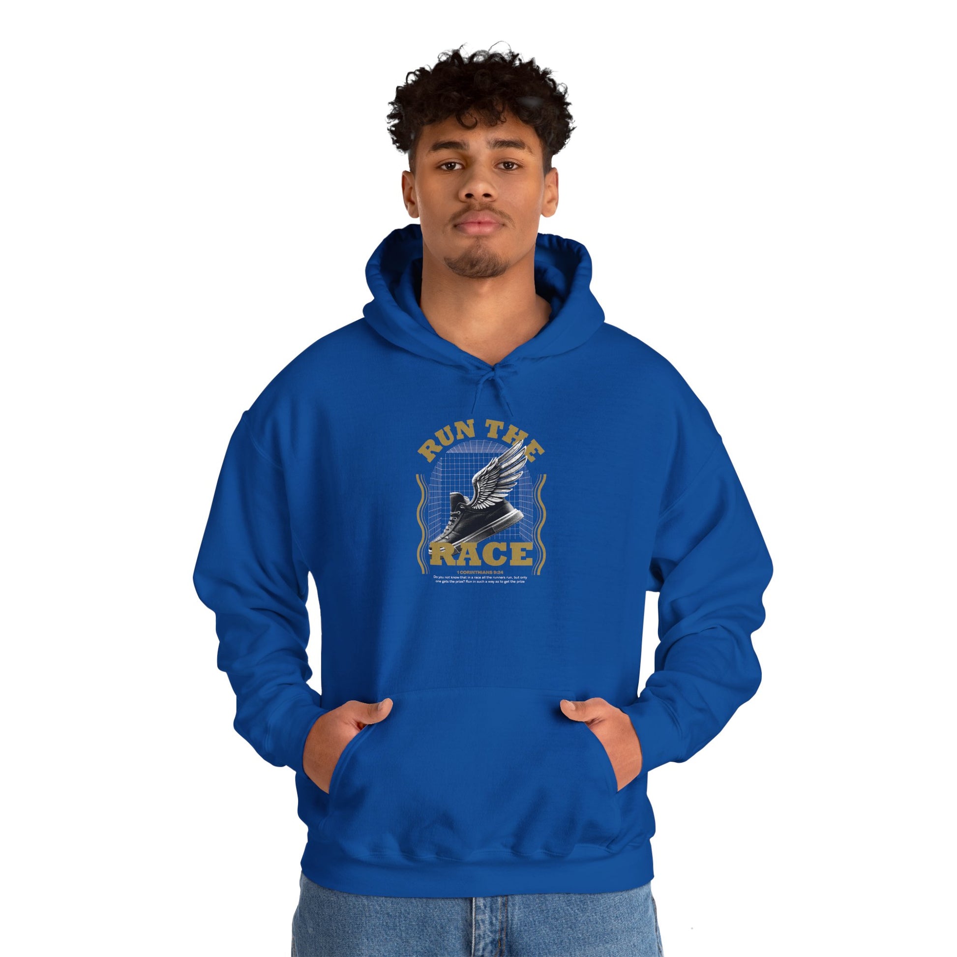 "Run The Race" Unisex Heavy Blend™ Hoodies - The Shield of Light