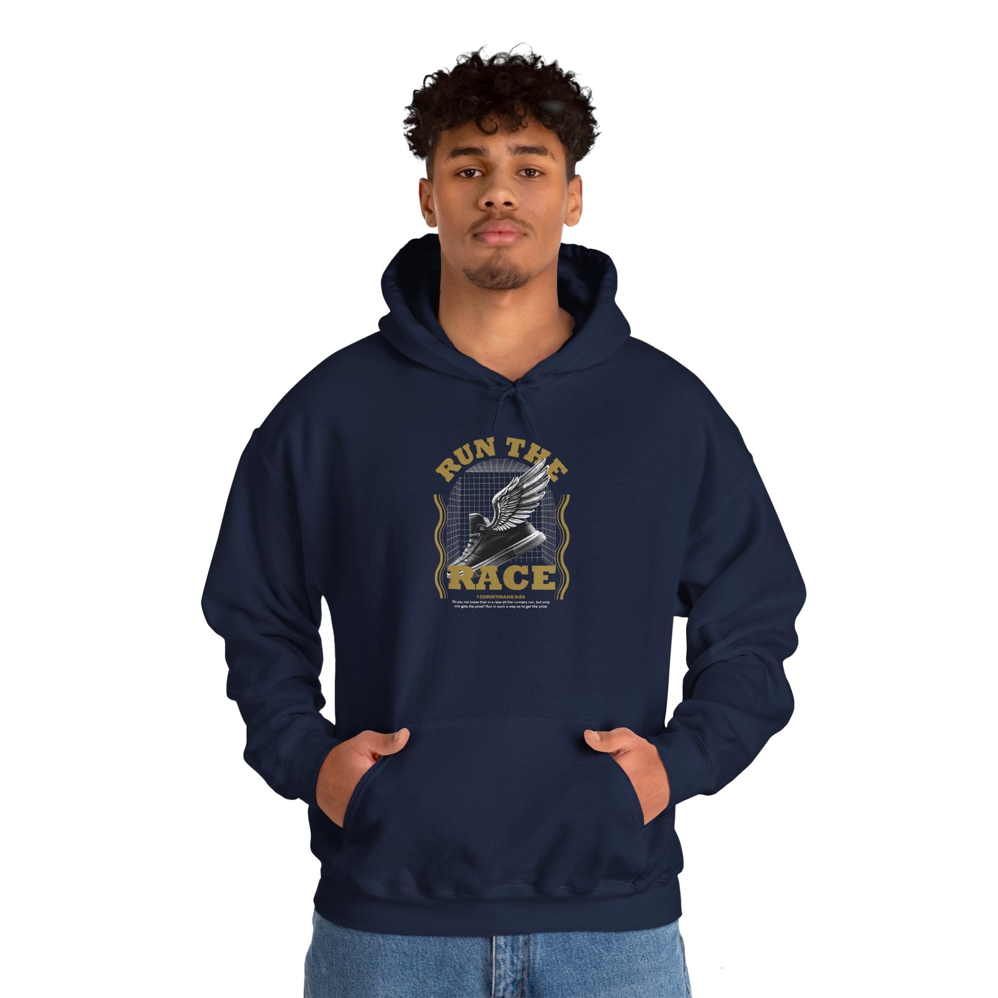 "Run The Race" Unisex Heavy Blend™ Hoodies - The Shield of Light
