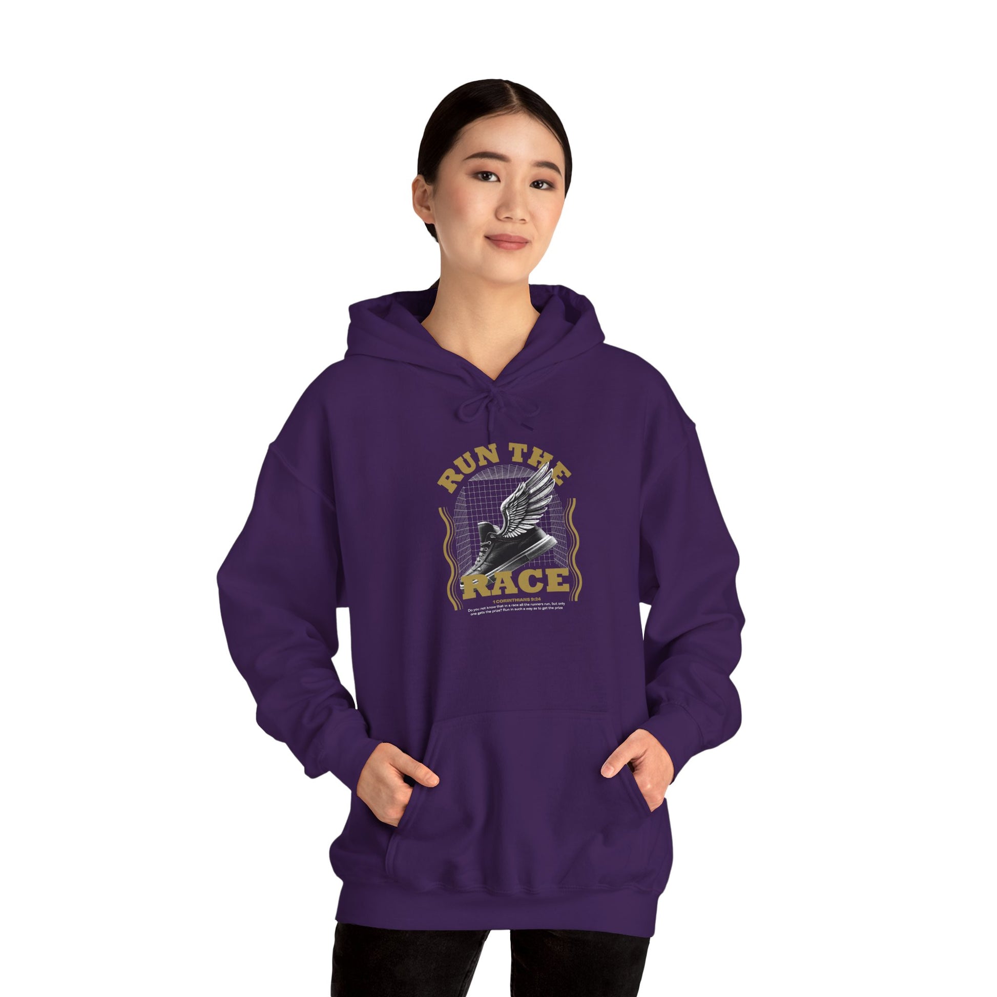 "Run The Race" Unisex Heavy Blend™ Hoodies - The Shield of Light