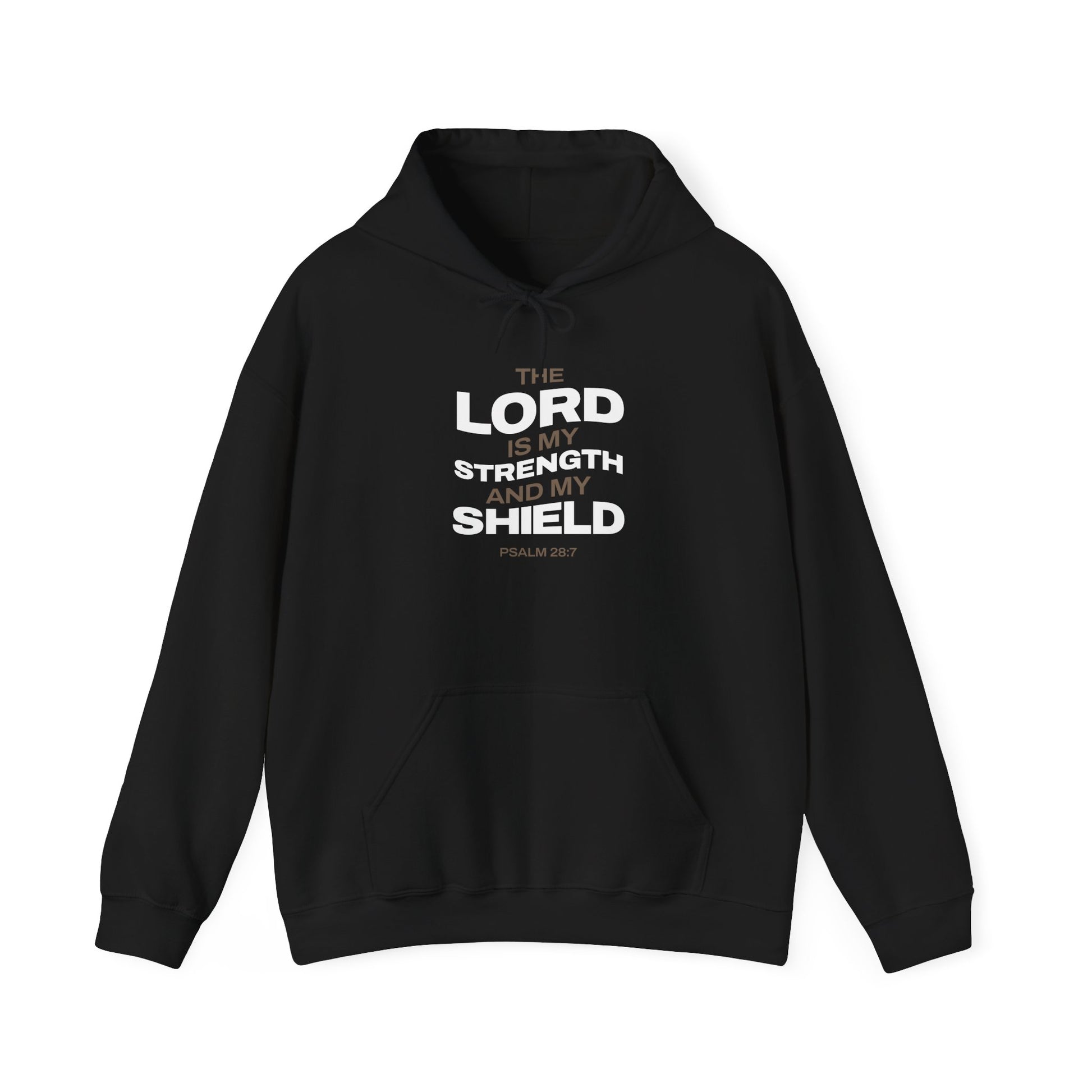 "The Lord Is My Strength and My Shield Psalm 28:7" Unisex Heavy Blend™ Hoodies - The Shield of Light