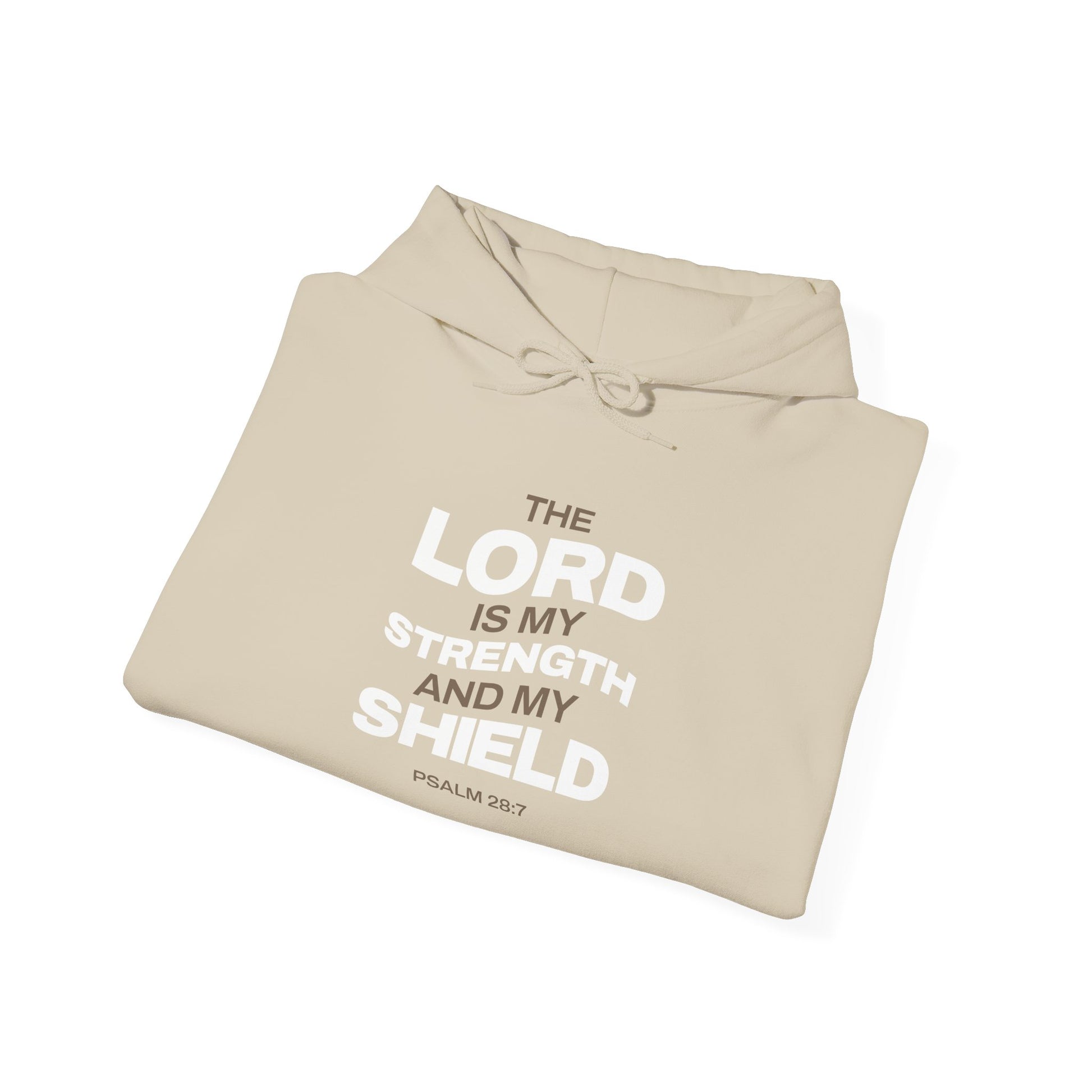 "The Lord Is My Strength and My Shield Psalm 28:7" Unisex Heavy Blend™ Hoodies - The Shield of Light