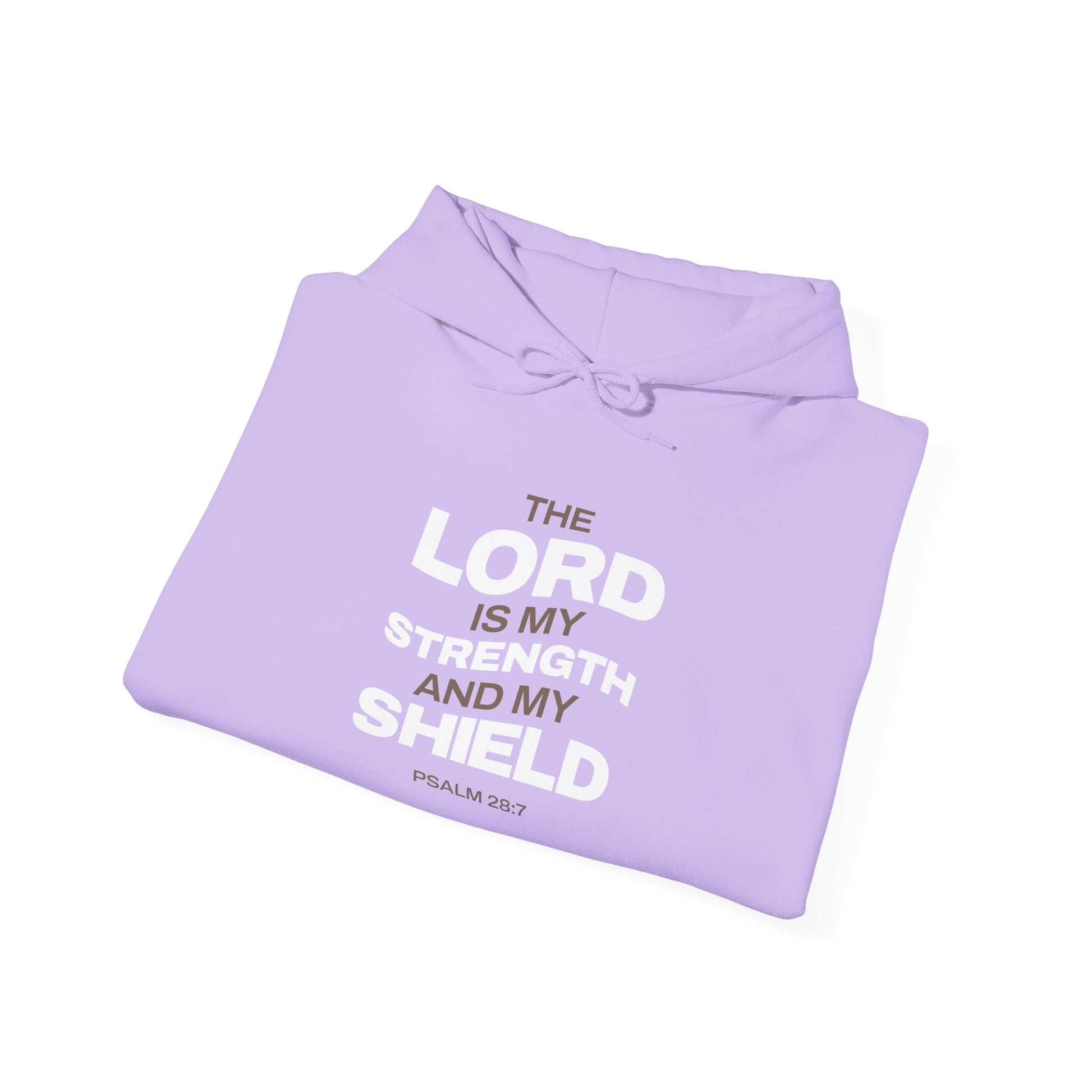 "The Lord Is My Strength and My Shield Psalm 28:7" Unisex Heavy Blend™ Hoodies - The Shield of Light
