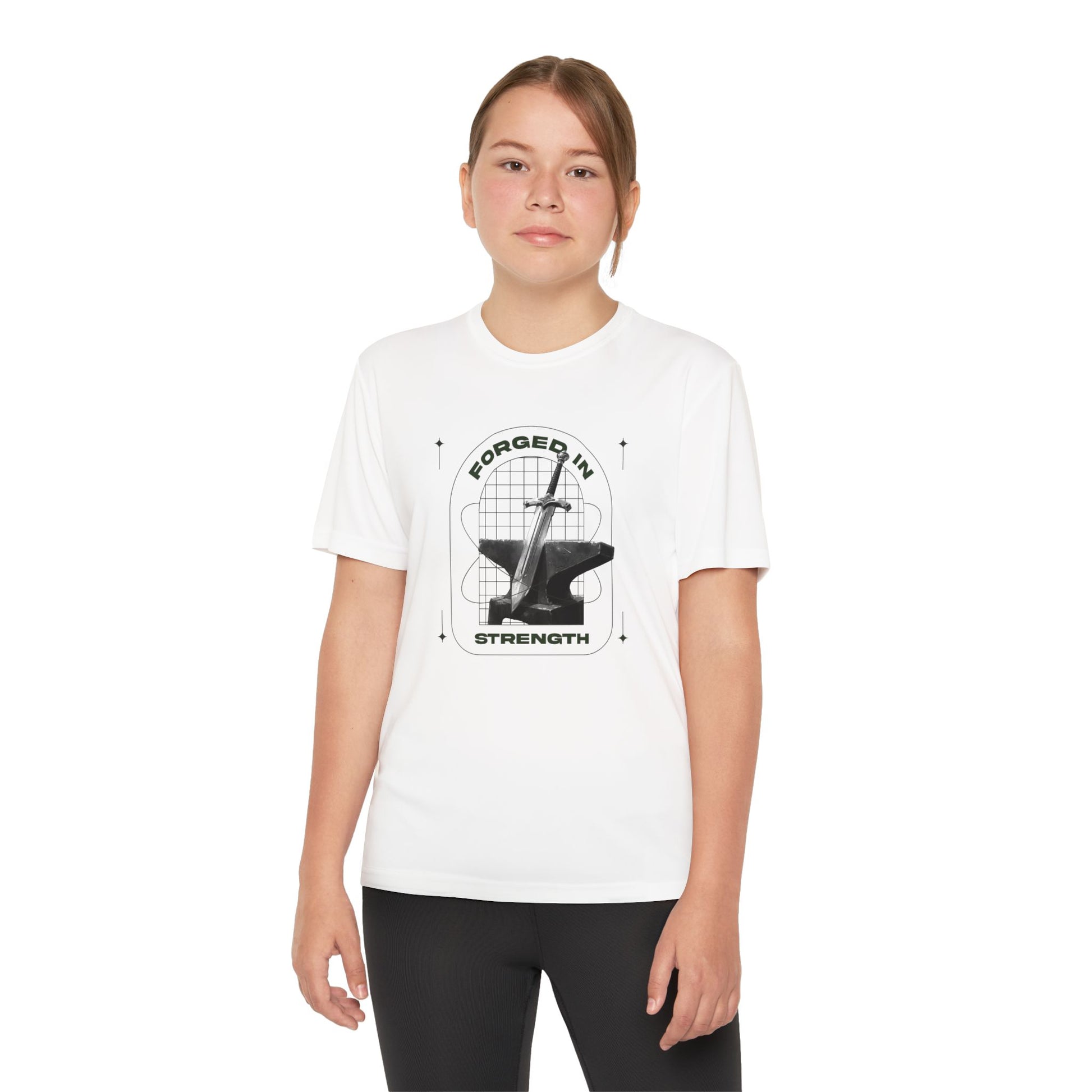 "Forged In Strength" Unisex Youth Competitor Tee - The Shield of Light