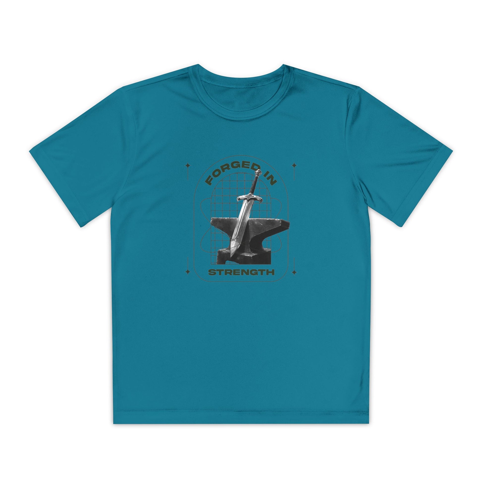 "Forged In Strength" Unisex Youth Competitor Tee - The Shield of Light