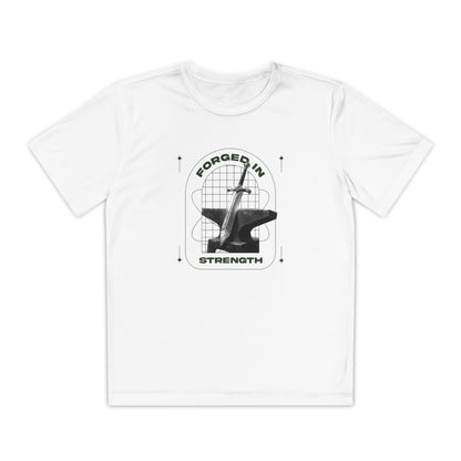 "Forged In Strength" Unisex Youth Competitor Tee - The Shield of Light