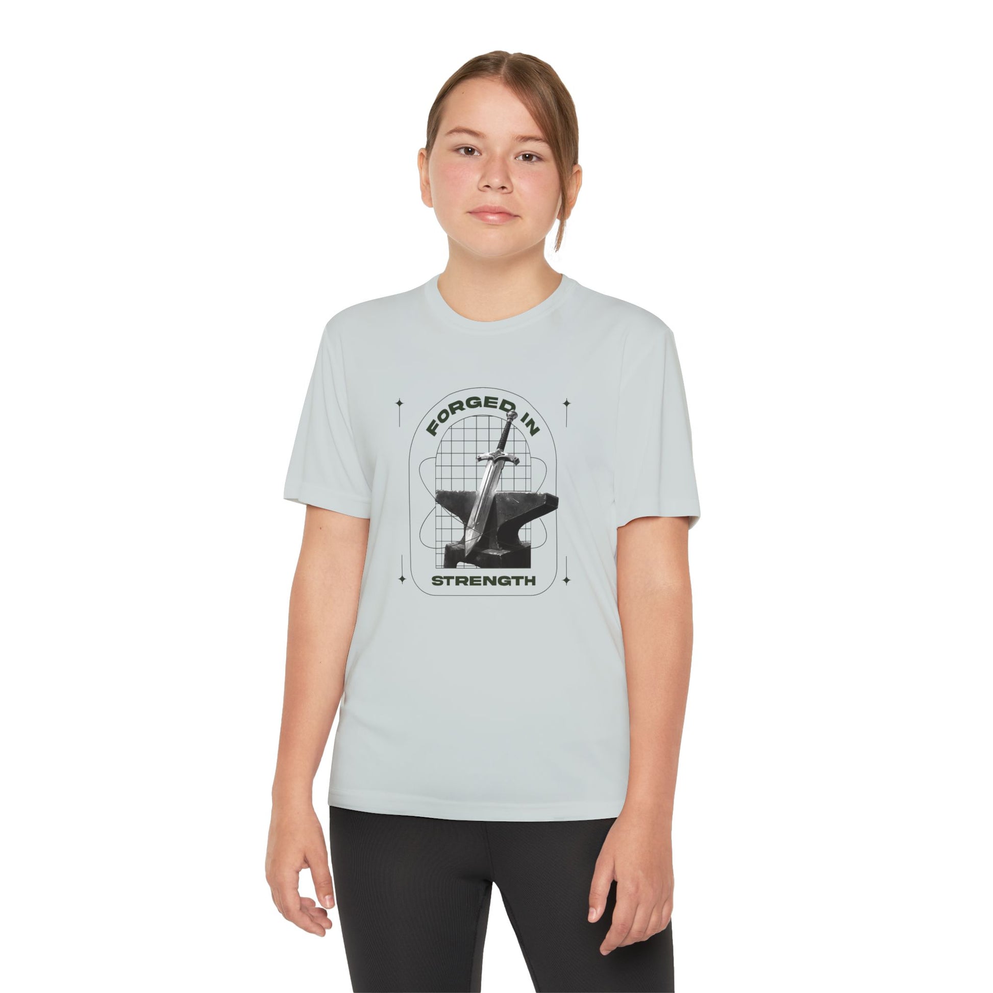 "Forged In Strength" Unisex Youth Competitor Tee - The Shield of Light