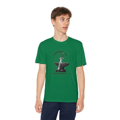 "Forged In Strength" Unisex Youth Competitor Tee - The Shield of Light