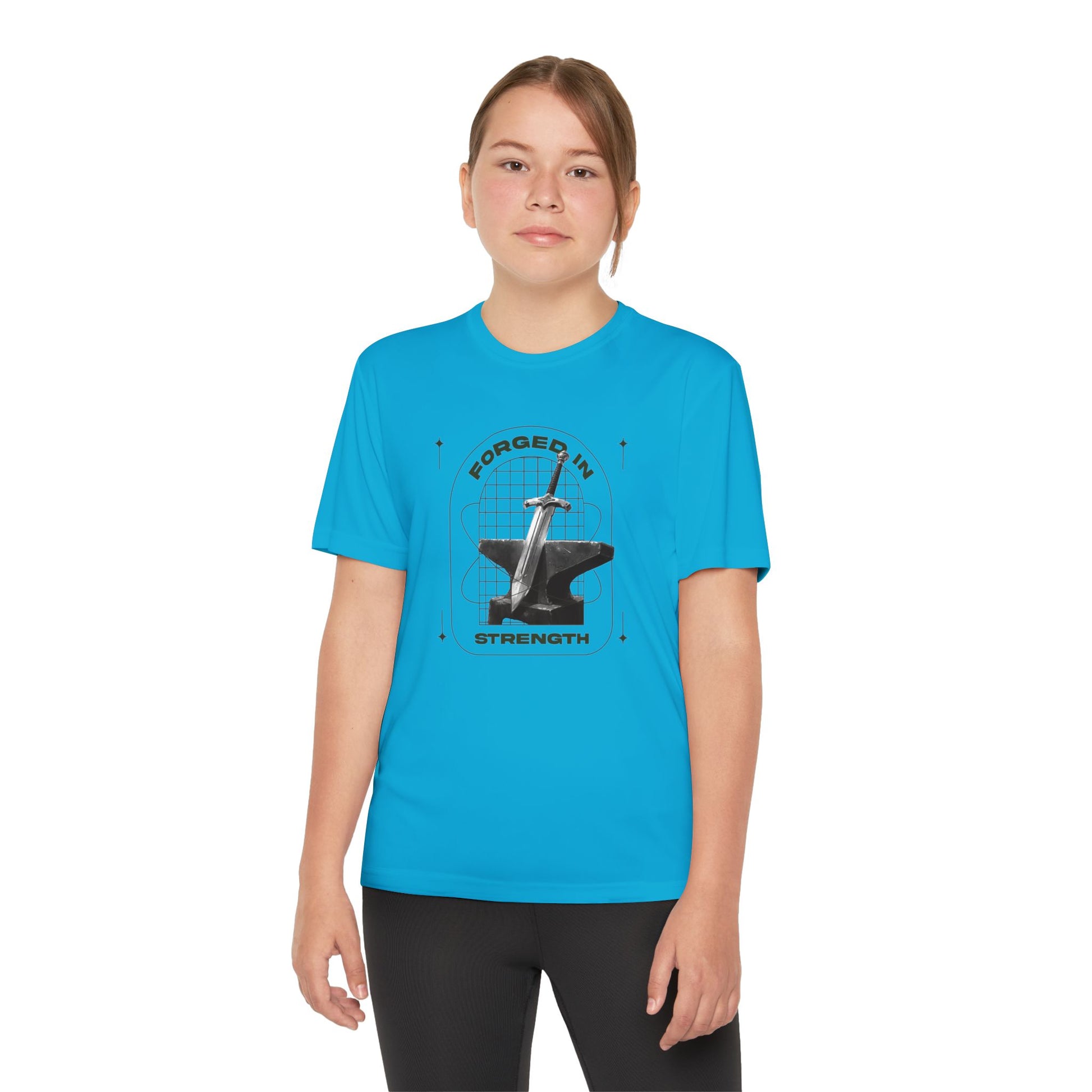 "Forged In Strength" Unisex Youth Competitor Tee - The Shield of Light