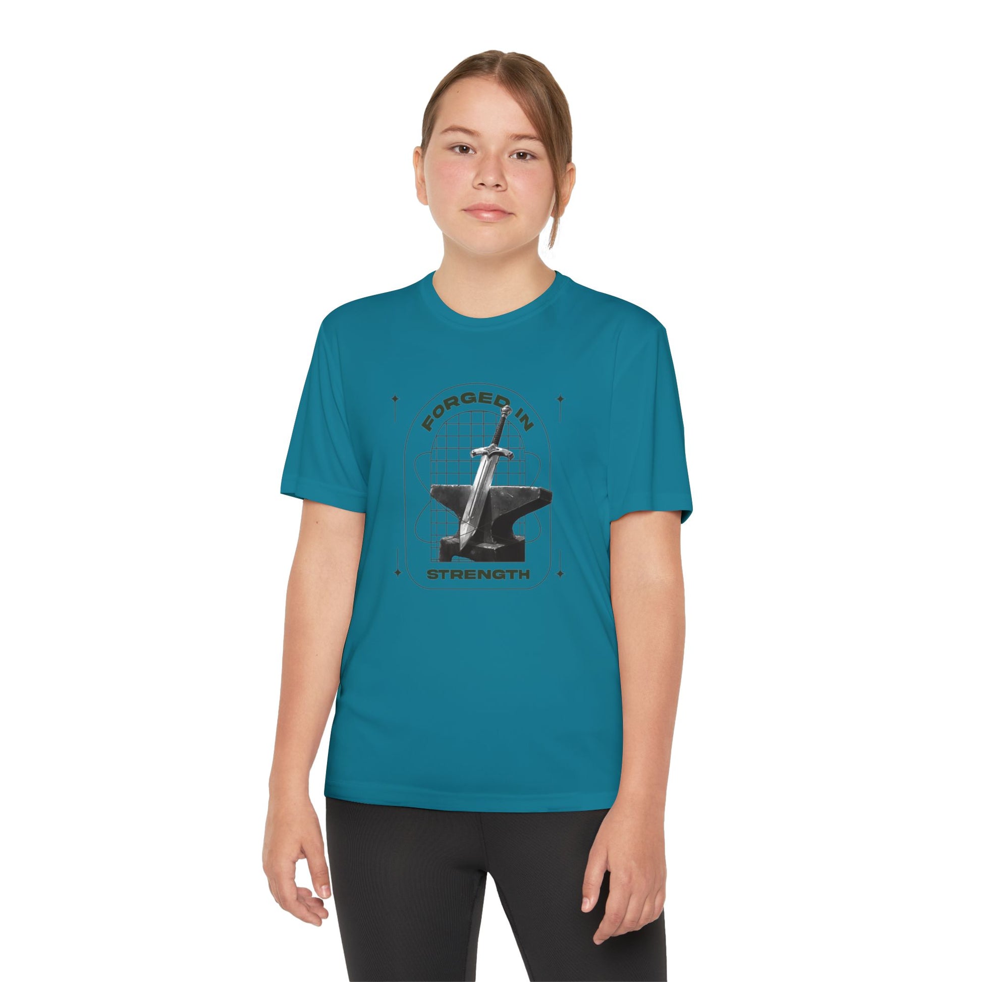 "Forged In Strength" Unisex Youth Competitor Tee - The Shield of Light