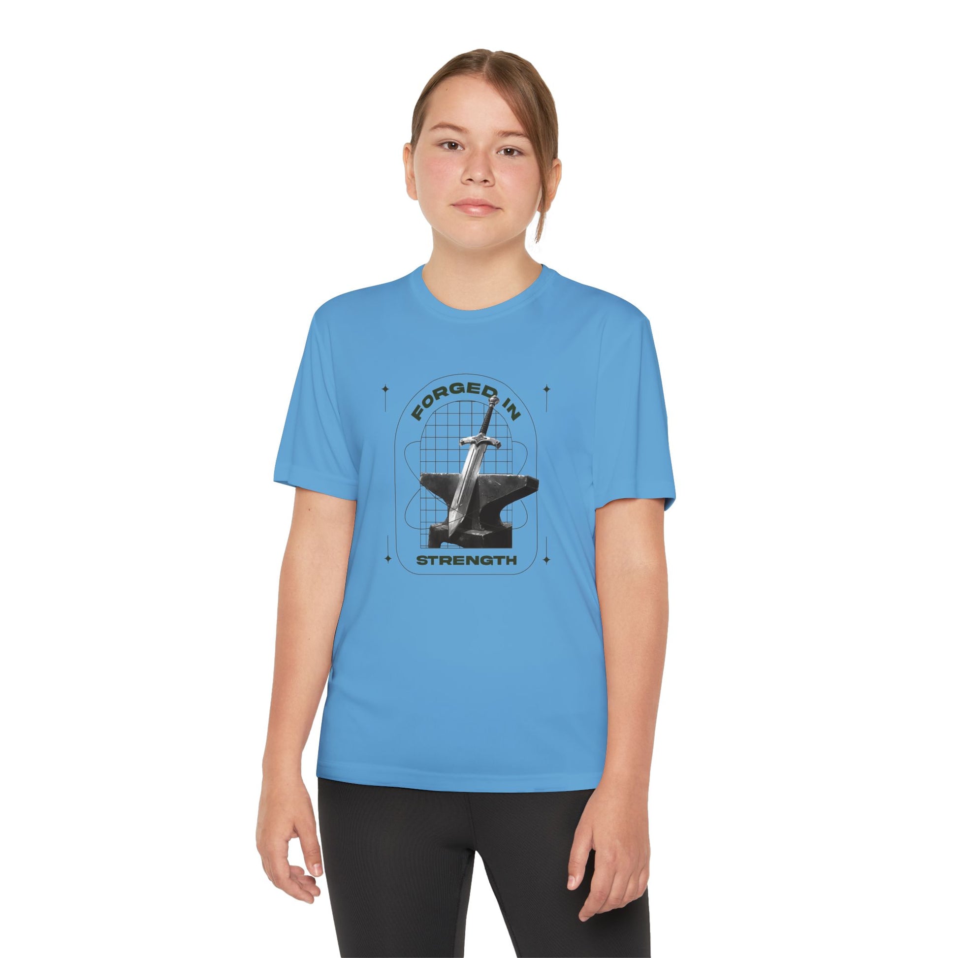 "Forged In Strength" Unisex Youth Competitor Tee - The Shield of Light