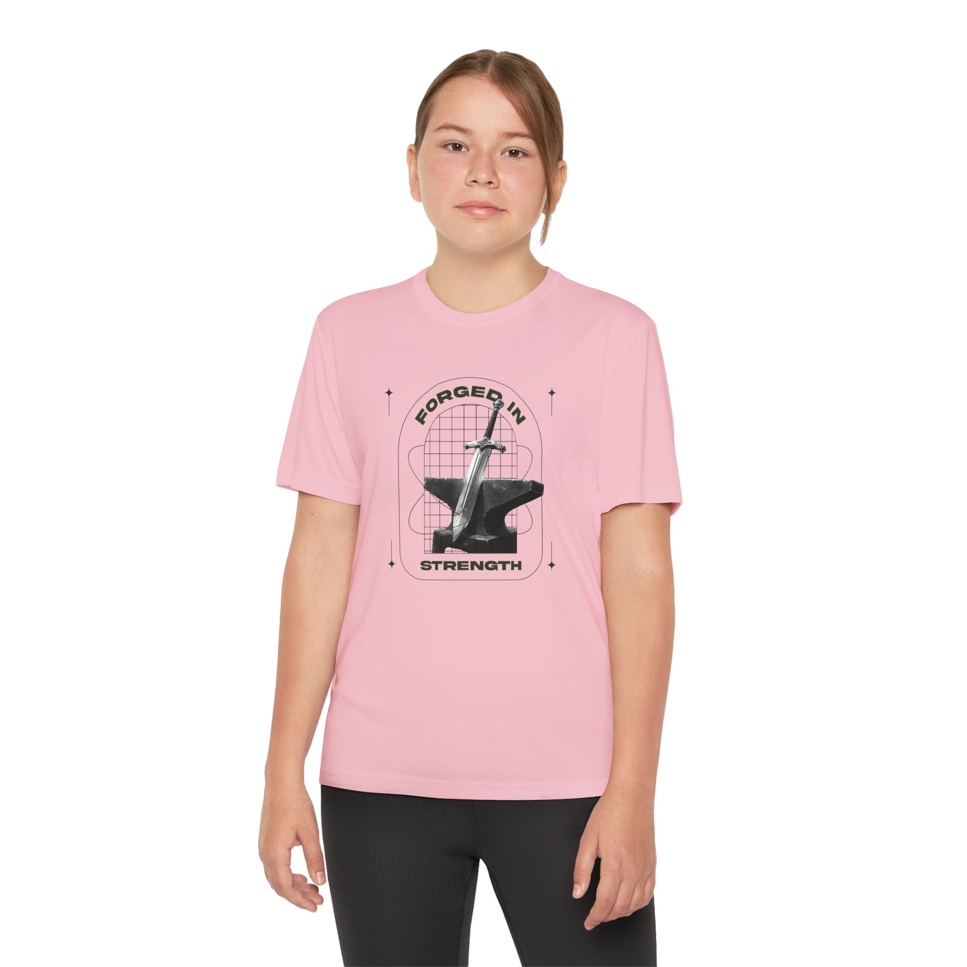 "Forged In Strength" Unisex Youth Competitor Tee - The Shield of Light