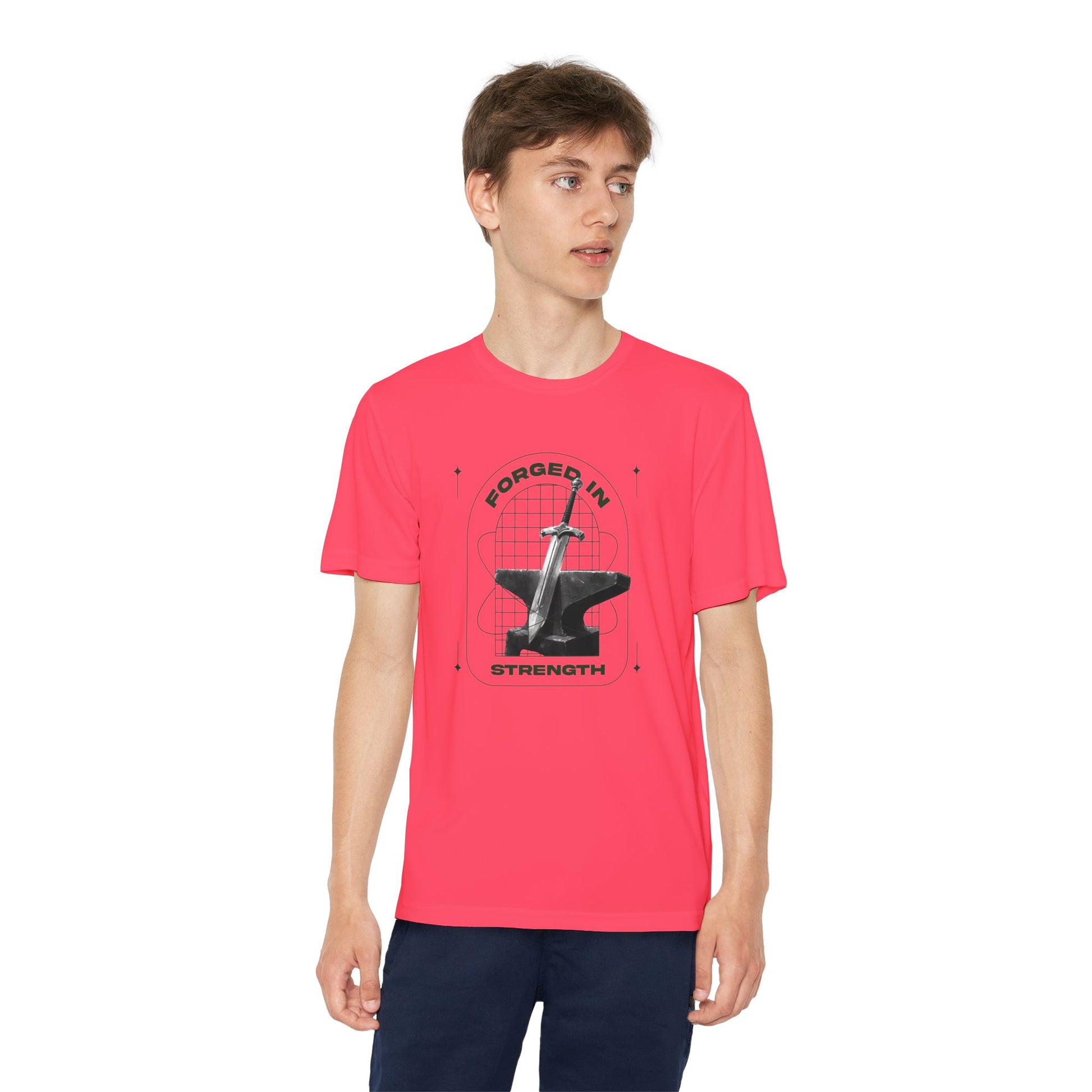 "Forged In Strength" Unisex Youth Competitor Tee - The Shield of Light