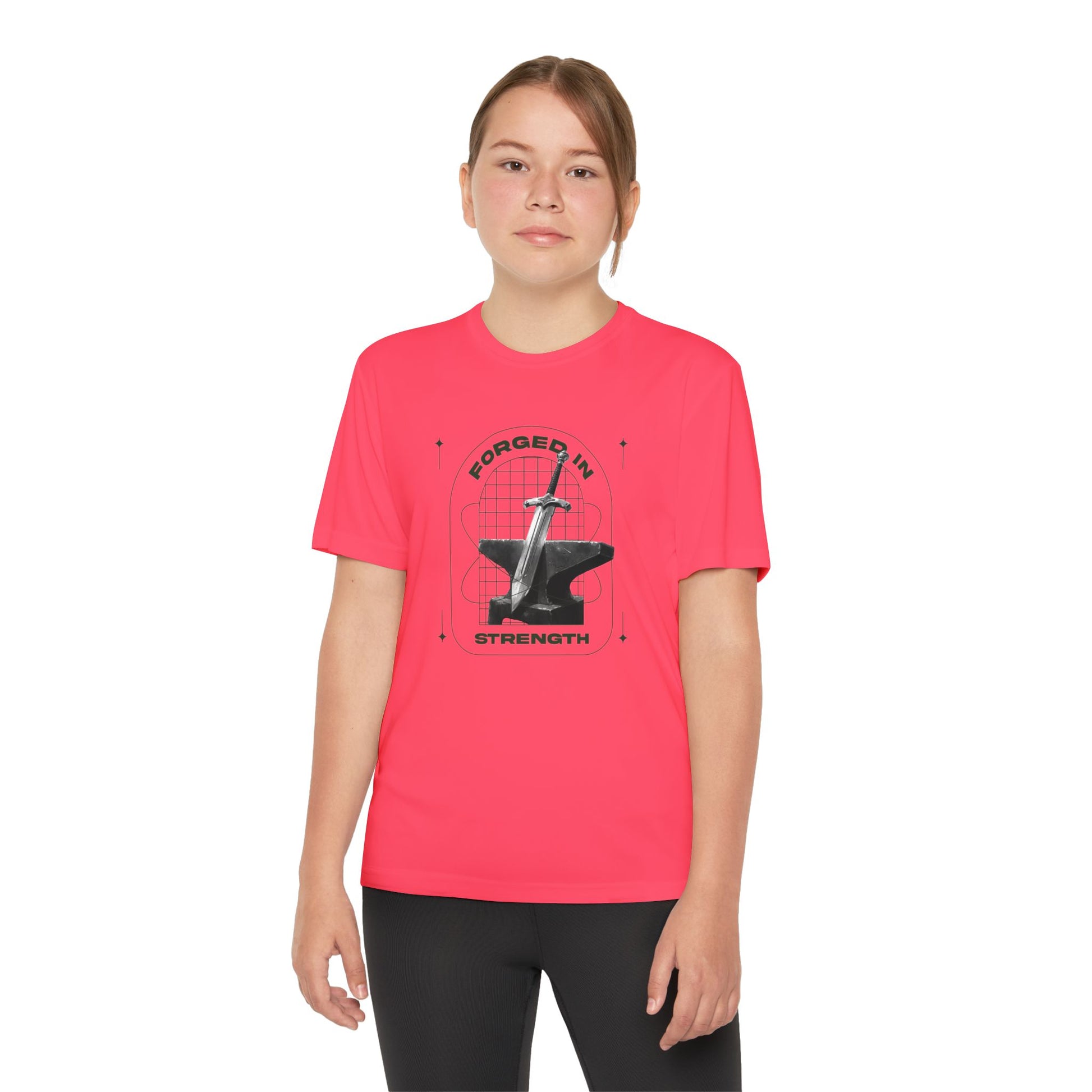 "Forged In Strength" Unisex Youth Competitor Tee - The Shield of Light