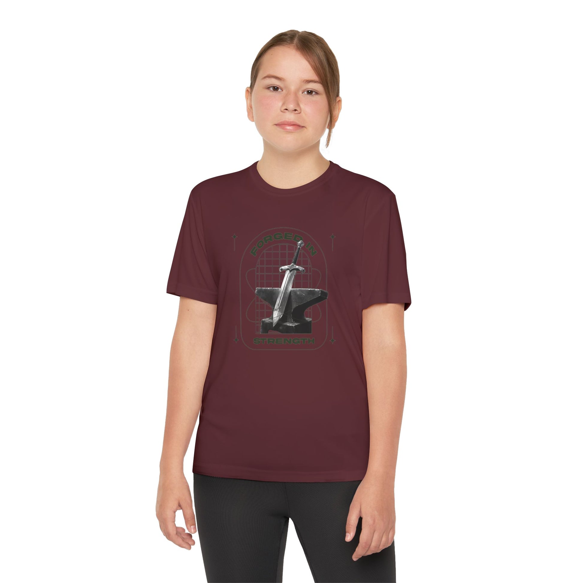 "Forged In Strength" Unisex Youth Competitor Tee - The Shield of Light
