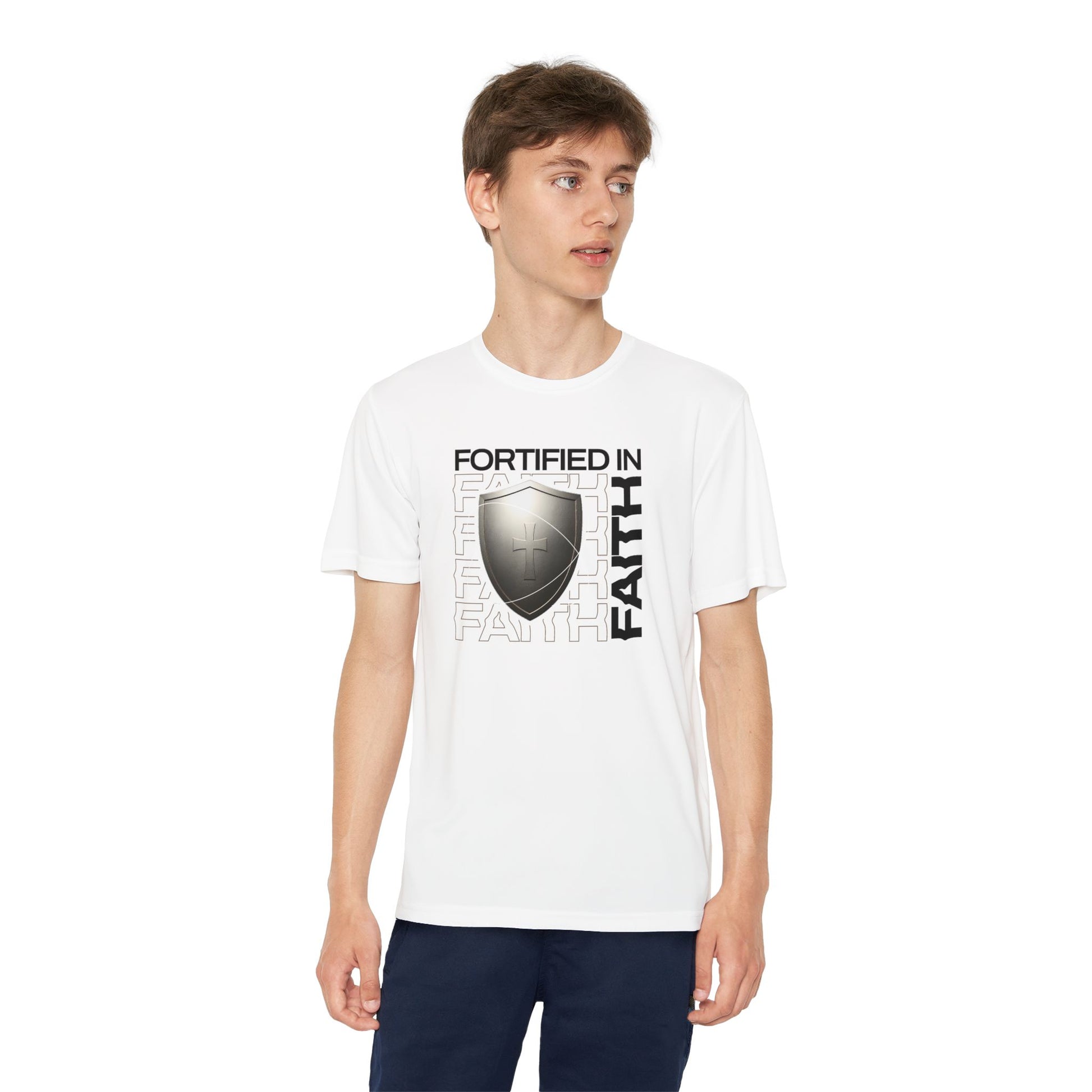 "Fortified In Faith " Unisex Youth Competitor Tee - The Shield of Light