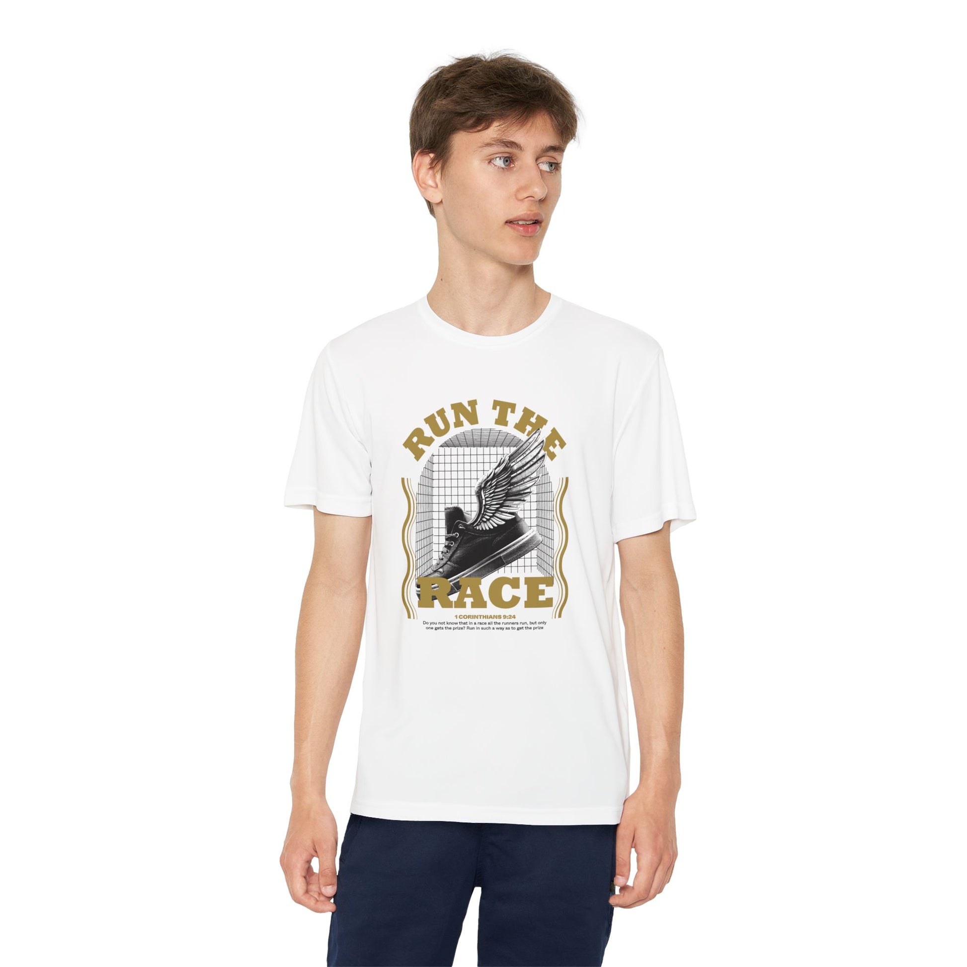 "Run The Race " Unisex Youth Competitor Tee - The Shield of Light
