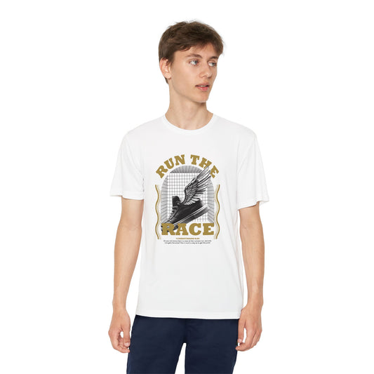 "Run The Race " Unisex Youth Competitor Tee - The Shield of Light