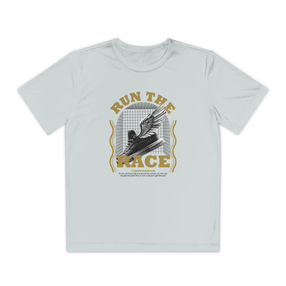 "Run The Race " Unisex Youth Competitor Tee - The Shield of Light