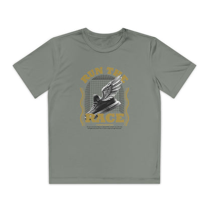 "Run The Race " Unisex Youth Competitor Tee - The Shield of Light