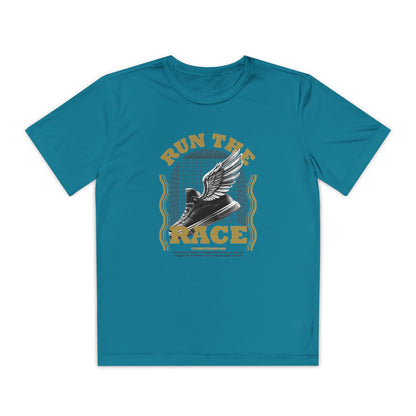 "Run The Race " Unisex Youth Competitor Tee - The Shield of Light