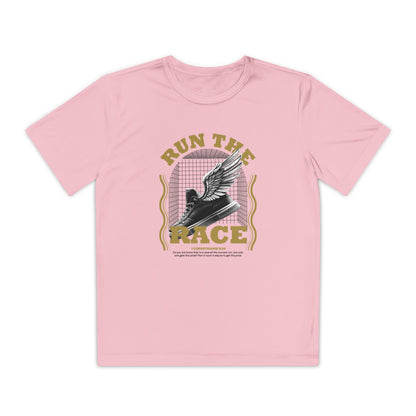 "Run The Race " Unisex Youth Competitor Tee - The Shield of Light