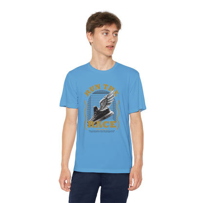 "Run The Race " Unisex Youth Competitor Tee - The Shield of Light