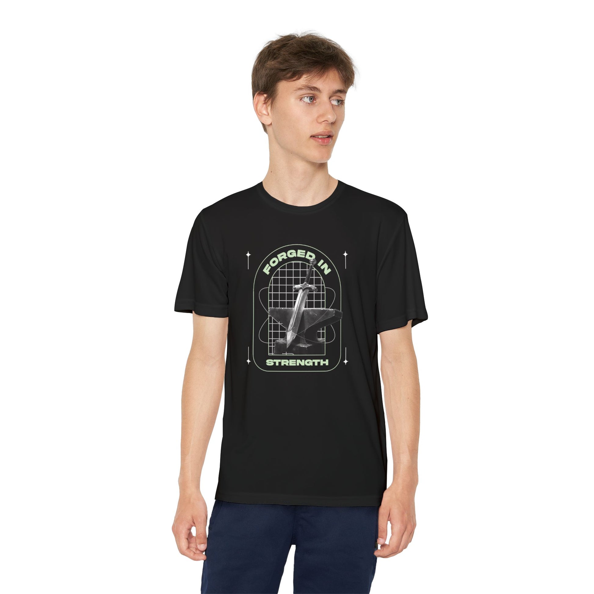 "Forged In Strength" Unisex Youth Competitor Tee - The Shield of Light