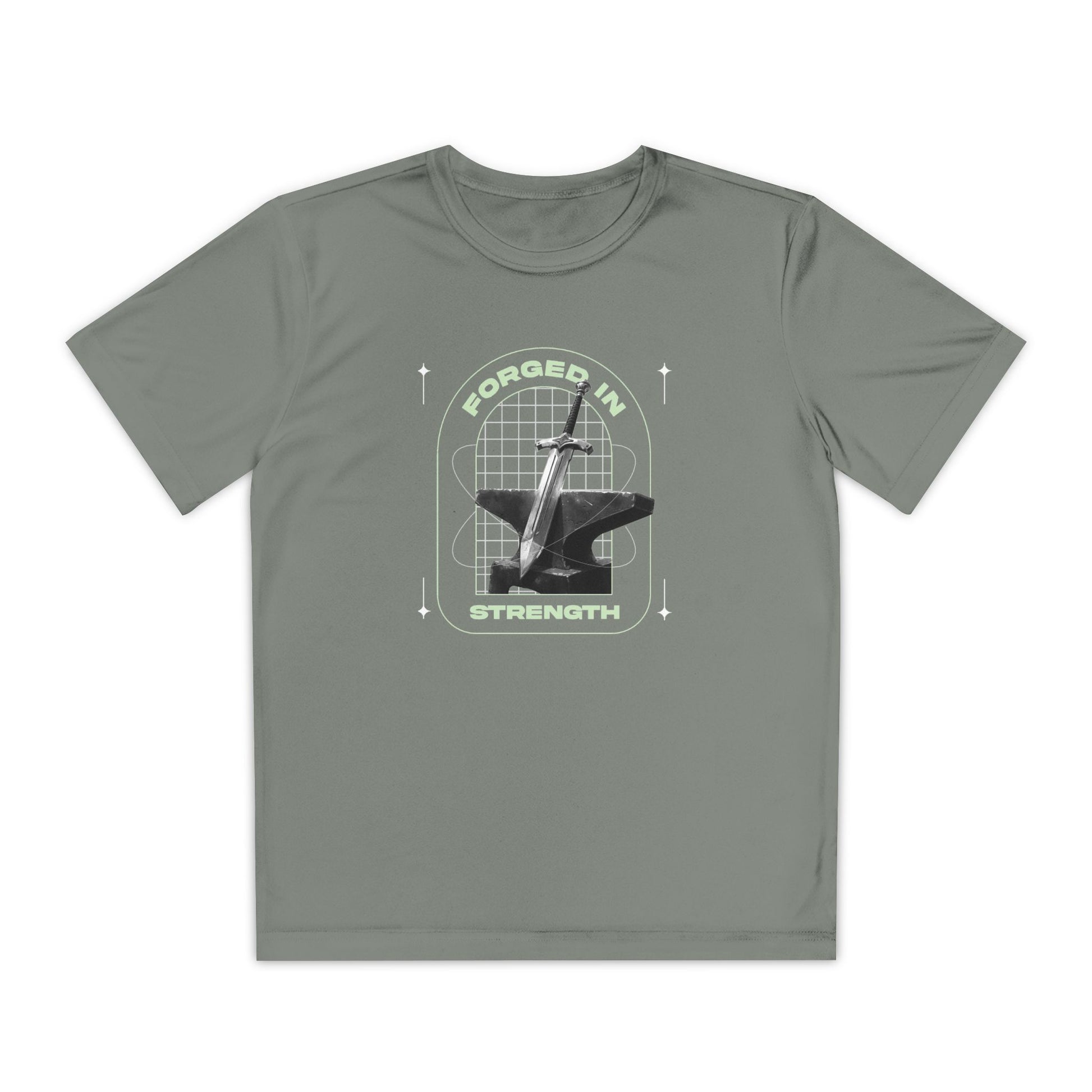 "Forged In Strength" Unisex Youth Competitor Tee - The Shield of Light