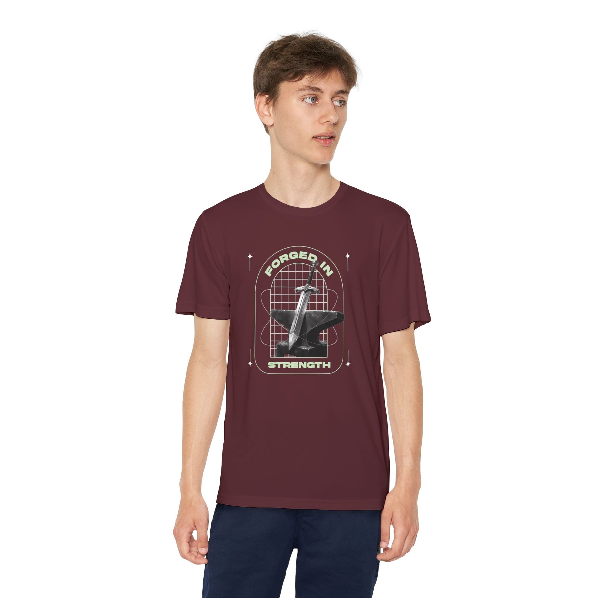 "Forged In Strength" Unisex Youth Competitor Tee - The Shield of Light