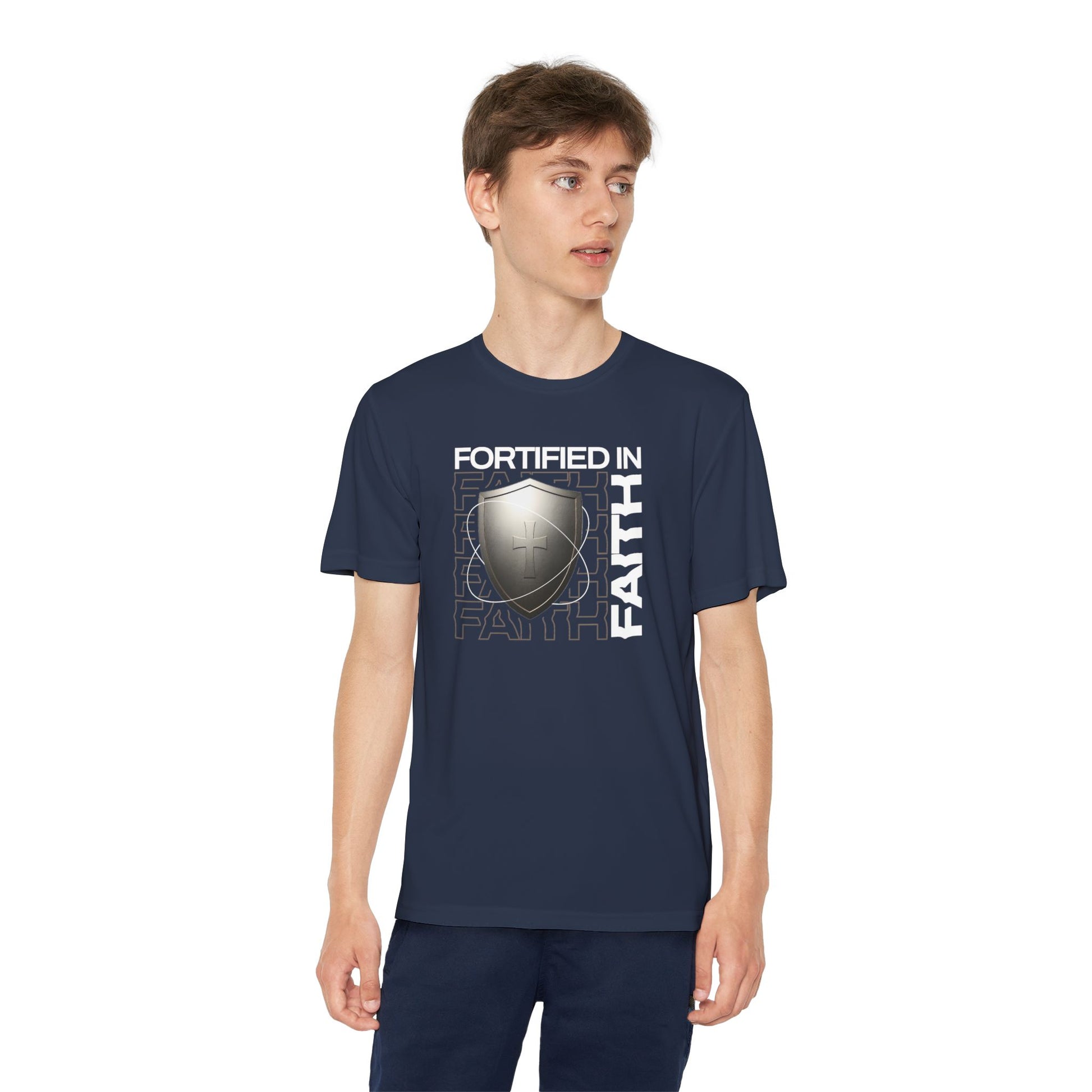 "Fortified In Faith " Unisex Youth Competitor Tee - The Shield of Light
