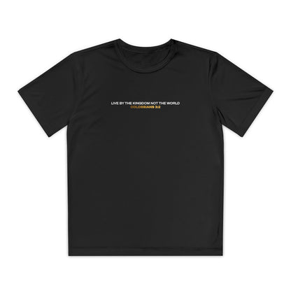 "Live By the Kingdom Not the World Colossians 3:2" Unisex Youth Competitor Tee - The Shield of Light