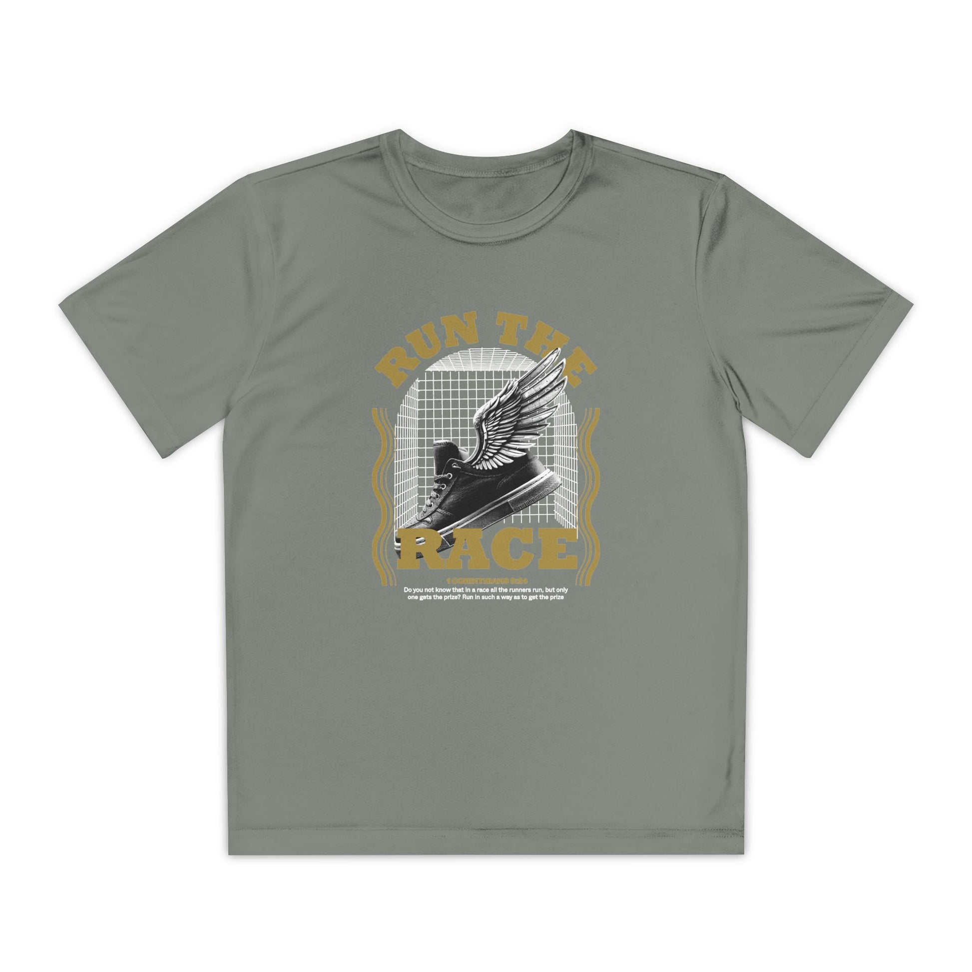 "Run The Race " Unisex Youth Competitor Tee - The Shield of Light