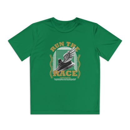 "Run The Race " Unisex Youth Competitor Tee - The Shield of Light