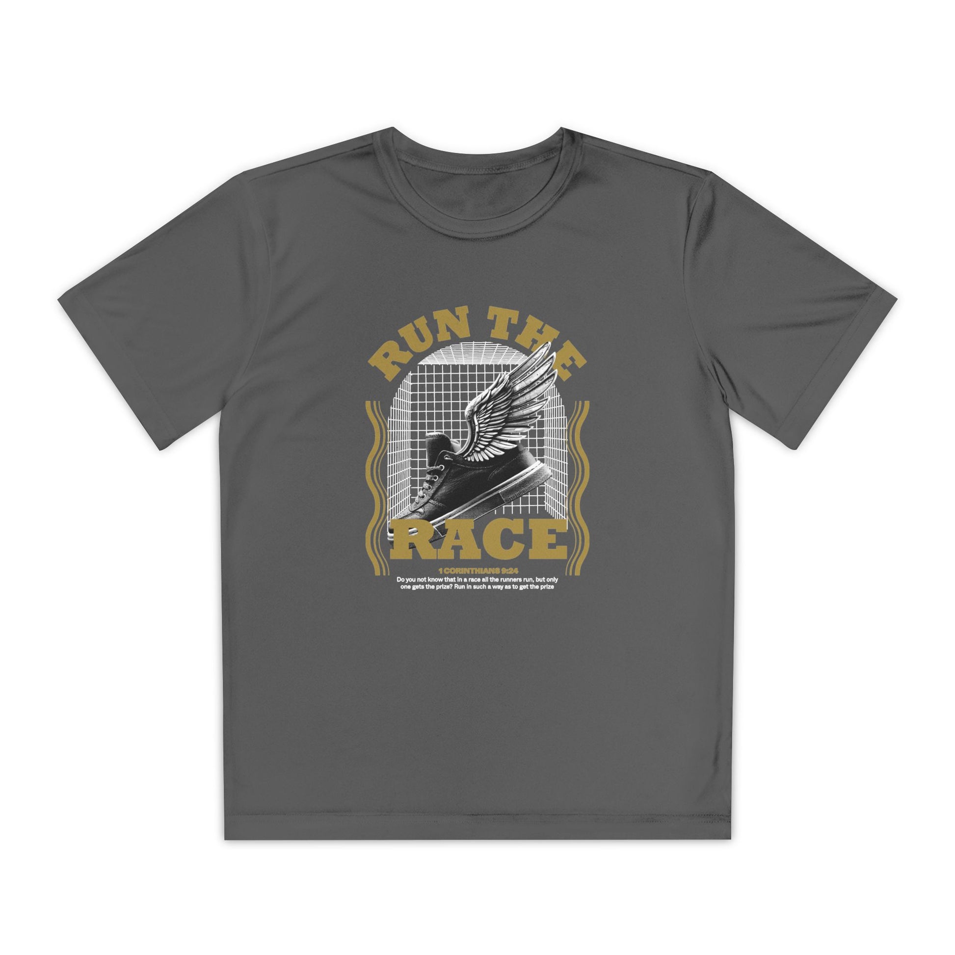 "Run The Race " Unisex Youth Competitor Tee - The Shield of Light