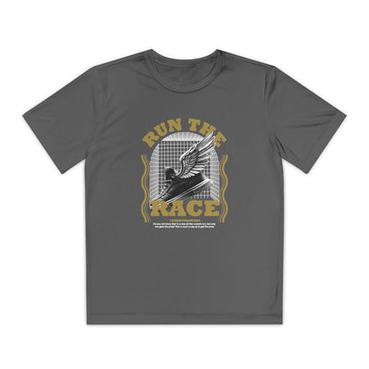 "Run The Race " Unisex Youth Competitor Tee - The Shield of Light