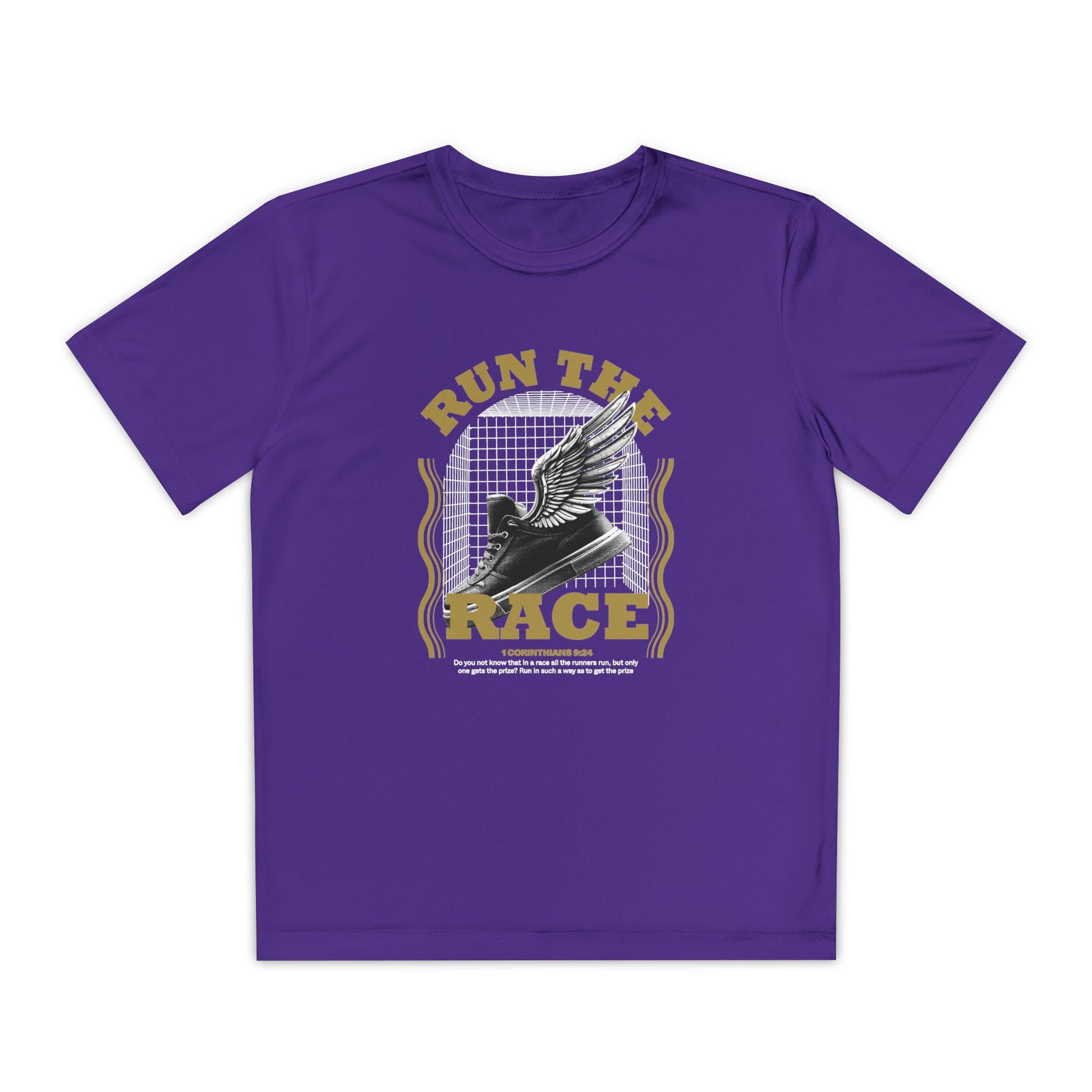 "Run The Race " Unisex Youth Competitor Tee - The Shield of Light