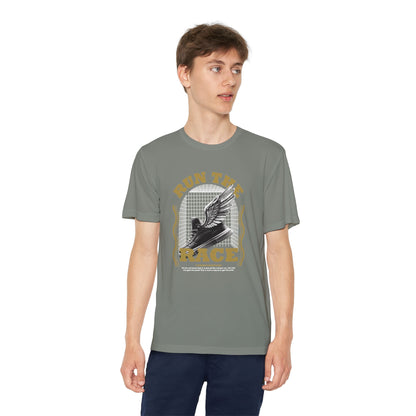 "Run The Race " Unisex Youth Competitor Tee - The Shield of Light