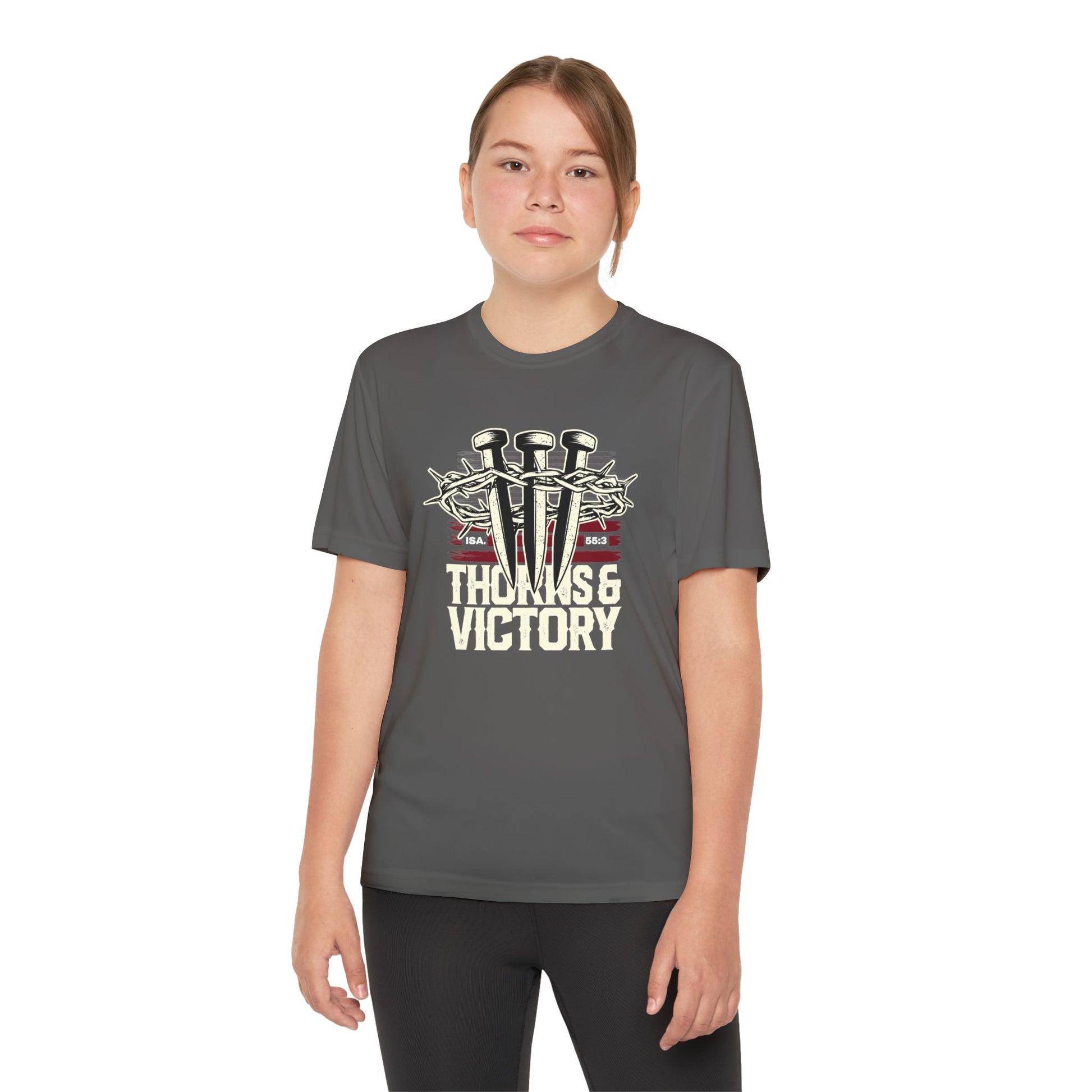 "Thorns & Victory"  Unisex Youth Competitor Tee - The Shield of Light