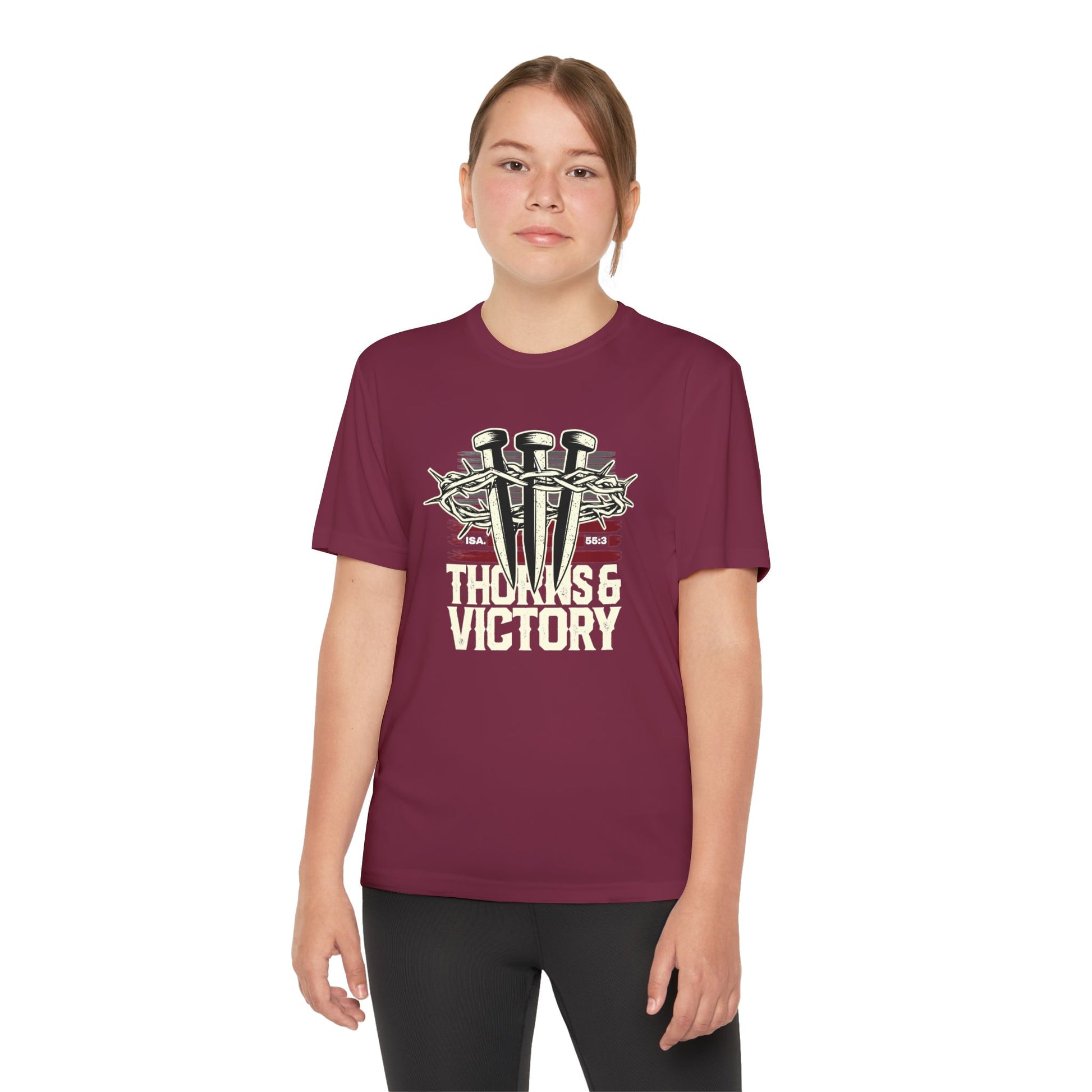 "Thorns & Victory"  Unisex Youth Competitor Tee - The Shield of Light