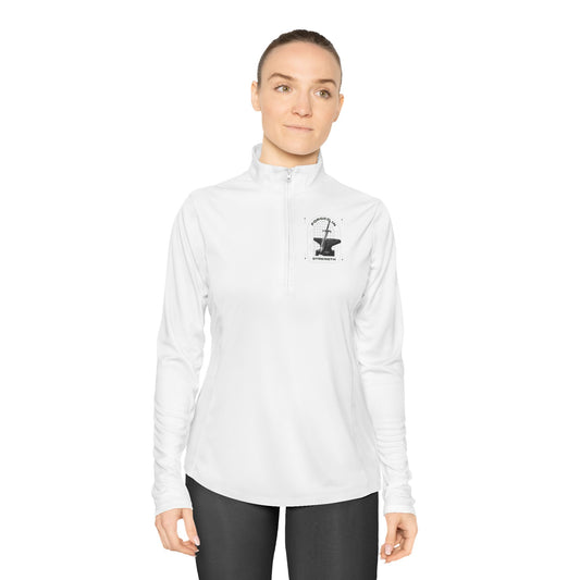 "Forged In Strength" Unisex Ladies Quarter-Zip Pullover - The Shield of Light