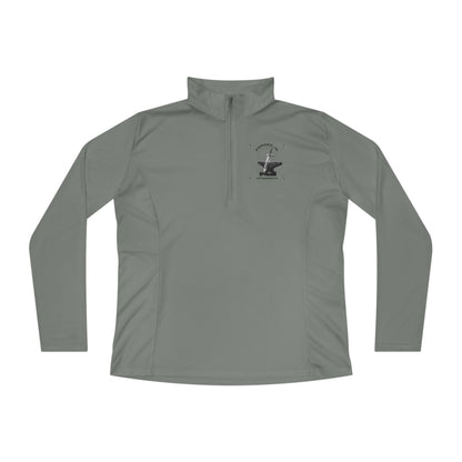 "Forged In Strength" Unisex Ladies Quarter-Zip Pullover - The Shield of Light