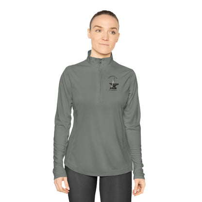 "Forged In Strength" Unisex Ladies Quarter-Zip Pullover - The Shield of Light