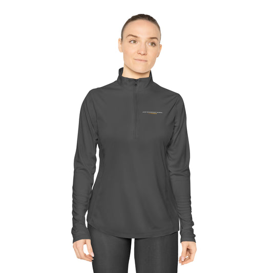 "Live By the Kingdom Not the World Colossians 3:2" Unisex Ladies Quarter-Zip Pullover - The Shield of Light