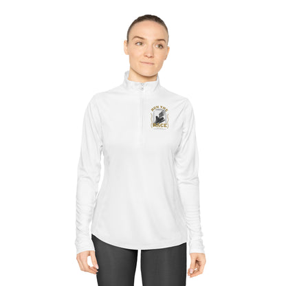 "Run The Race "  Unisex Ladies Quarter-Zip Pullover - The Shield of Light