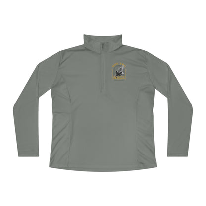 "Run The Race "  Unisex Ladies Quarter-Zip Pullover - The Shield of Light