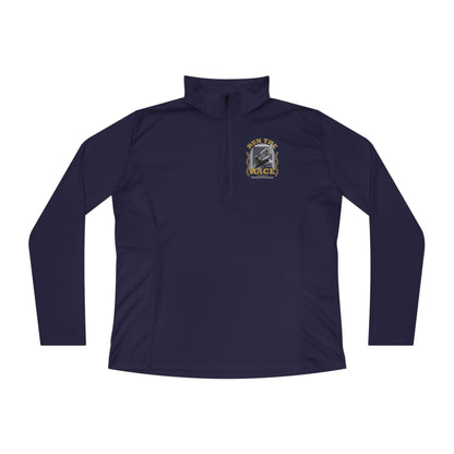 "Run The Race "  Unisex Ladies Quarter-Zip Pullover - The Shield of Light